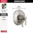 Delta Broderick(R): 17 Series Valve Only Trim, T17084-SS-PR