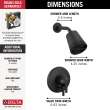Delta Galeon(TM): 17 Series Shower Trim with Cylinder SH, T17271-BL
