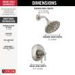 Delta Broderick(R): 17 Series Shower Trim, T17284-SS-PR