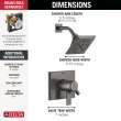 Delta Pivotal(R): Monitor(R) 17 Series H2OKinetic(R) Shower Trim, T17299-KS-PR
