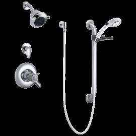 Commercial T17TH: Universal Dual Shower Trim Diverter Hand Shower and Grab Bar, T17TH325