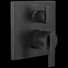 Delta Ara(R): Angular Modern Monitor(R) 14 Series Valve Trim with 6-Setting Integrated Diverter, T24967-BL
