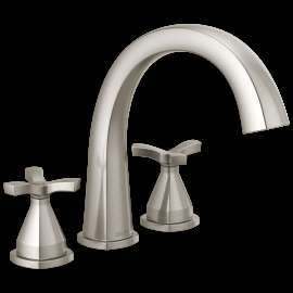 Delta Stryke(R): Three Hole Roman Tub Trim, T27776-SS-PR