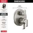 Delta Tetra(TM): 17 Series Integrated Diverter Trim with 3-Setting, T27889-SS-PR