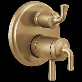 Delta Kayra(R): Two-Handle Monitor(R) 17 Series Valve Trim with 3 Or 6-Setting Diverter, T27933-CZ
