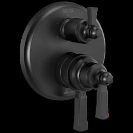 Delta Dorval(TM): Traditional 2-Handle Monitor 17 Series Valve Trim with 6 Setting Diverter, T27956-BL