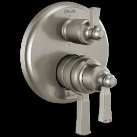 Delta Dorval(TM): Traditional 2-Handle Monitor 17 Series Valve Trim with 6 Setting Diverter, T27956-SS