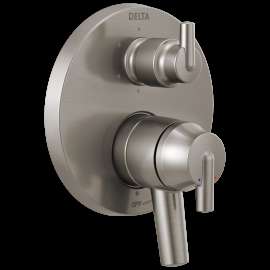 Delta Trinsic(R): Contemporary Two Handle Monitor(R) 17 Series Valve Trim with 6-Setting Integrated Diverter, T27959-SS