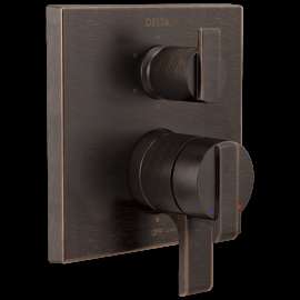 Delta Ara(R): Angular Modern Monitor(R) 17 Series Valve Trim with 6-Setting Integrated Diverter, T27967-RB