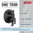 Delta Tetra(TM): 17 Series Integrated Diverter Trim with 6-Setting, T27989-BL