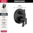 Delta Tetra(TM): 17 Series Integrated Diverter Trim with 6-Setting, T27989-BL
