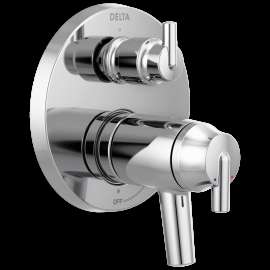 Delta Trinsic(R): Contemporary Two Handle TempAssure(R) 17T Series Valve Trim with 3-Setting Integrated Diverter, T27T859