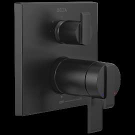 Delta Ara(R): Angular Modern TempAssure(R) 17T Series Valve Trim with 3-Setting Integrated Diverter, T27T867-BL