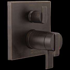 Delta Ara(R): Angular Modern TempAssure(R) 17T Series Valve Trim with 3-Setting Integrated Diverter, T27T867-RB