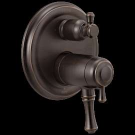 Delta Cassidy(R): Traditional 2-Handle TempAssure(R) 17T Series Valve Trim with 3-Setting Integrated Diverter, T27T897-RB