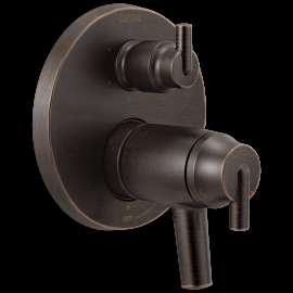 Delta Trinsic(R): Contemporary Two Handle TempAssure(R) 17T Series Valve Trim with 6-Setting Integrated Diverter, T27T959-RB