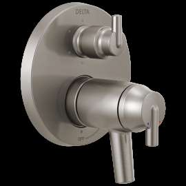Delta Trinsic(R): Contemporary Two Handle TempAssure(R) 17T Series Valve Trim with 6-Setting Integrated Diverter, T27T959-SS