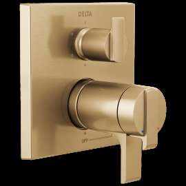 Delta Ara(R): Angular Modern TempAssure(R) 17T Series Valve Trim with 6-Setting Integrated Diverter, T27T967-CZ