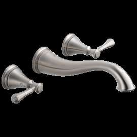 Delta Cassidy(R): Two Handle Wall Mount Bathroom Faucet Trim, T3597LF-SSWL