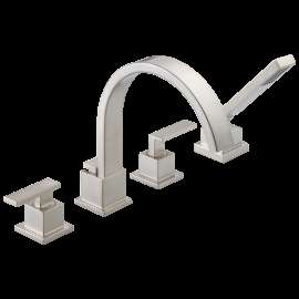 Delta Vero(R): Roman Tub Trim with Hand Shower, T4753-SS