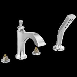 Delta Dorval(TM): Roman Tub with Hand Shower Trim - Less Handles, T4756-LHP