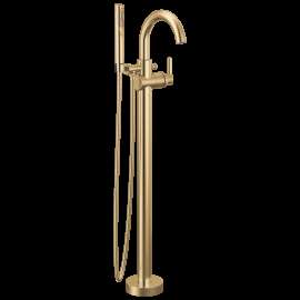 Delta Trinsic(R): Single Handle Floor Mount Tub Filler Trim with Hand Shower, T4759-CZFL