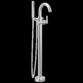 Delta Trinsic(R): Single Handle Floor Mount Tub Filler Trim with Hand Shower, T4759-FL