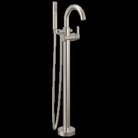 Delta Trinsic(R): Single Handle Floor Mount Tub Filler Trim with Hand Shower, T4759-SSFL