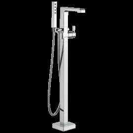 Delta Ara(R): Single Handle Floor Mount Tub Filler Trim with Hand Shower, T4767-FL