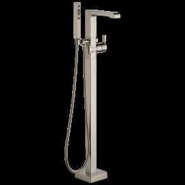 Delta Ara(R): Single Handle Floor Mount Tub Filler Trim with Hand Shower, T4767-SSFL