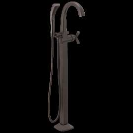 Delta Stryke(R): Single Handle Floor Mount Tub Filler Trim, T47776-RBFL