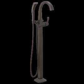 Delta Stryke(R): Single Handle Floor Mount Tub Filler Trim, T4777-RBFL