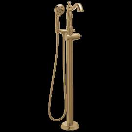 Delta Cassidy(R): Single Handle Floor Mount Tub Filler Trim with Hand Shower - Less Handle, T4797-CZFL-LHP
