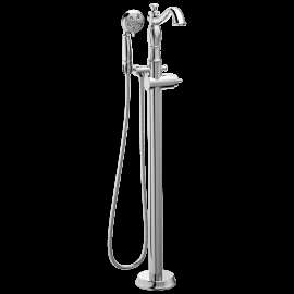Delta Cassidy(R): Single Handle Floor Mount Tub Filler Trim with Hand Shower - Less Handle, T4797-FL-LHP