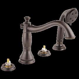 Delta Cassidy(R): Roman Tub with Hand Shower Trim - Less Handles, T4797-RBLHP