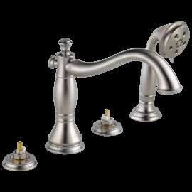 Delta Cassidy(R): Roman Tub with Hand Shower Trim - Less Handles, T4797-SSLHP