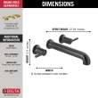 Delta Trinsic(R): Wall Mounted Tub Filler, T5759-BLWL