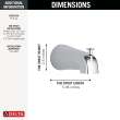 Delta Universal Showering Components: Diverter Tub Spout, U1075-PK