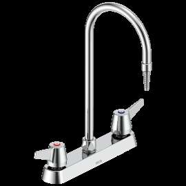 Commercial W67 Series Mixing Faucet: Two Handle 8 In Deck-mount Laboratory Mixing Faucet, W6740-C