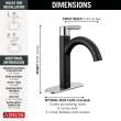 15749LF-CS Nicoli 7.50-in x 6.00-in x 9.06-in Single Handle Bathroom Faucet, Matte Black and Chrome