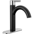 15749LF-CS Nicoli 7.50-in x 6.00-in x 9.06-in Single Handle Bathroom Faucet, Matte Black and Chrome