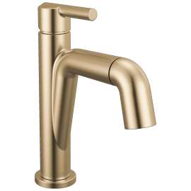 15849LF-CZPD Nicoli 7.31-in x 6.06-in x 8.63-in Single Handle Pull-Down Bathroom Faucet, Champagne Bronze