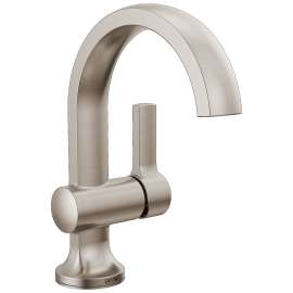 15855LF-SP Albion 6.50-in x 6.06-in x 8.00-in Single Handle Bathroom Faucet, Spotshield Brushed Nickel