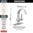 15855LF Albion 6.50-in x 6.06-in x 8.00-in Single Handle Bathroom Faucet, Chrome