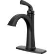 15864LF-BL Geist 7.25-in x 6.31-in x 9.50-in Single Handle Bathroom Faucet, Matte Black