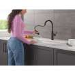 19867LF-BL Nicoli 11.06-in x 10.75-in x 17.06-in Single-Handle Pull-Down Kitchen Faucet, Matte Black