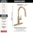 19867LF-CZ Nicoli 11.06-in x 10.75-in x 17.06-in Single-Handle Pull-Down Kitchen Faucet, Champagne Bronze