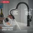 19867LF-GZ Nicoli 11.06-in x 10.75-in x 17.06-in Single-Handle Pull-Down Kitchen Faucet, Matte Black and Champagne Bronze
