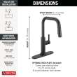19868LF-BL Nicoli 11.06-in x 10.75-in x 15.75-in Single-Handle Pull-Down Kitchen Faucet, Matte Black