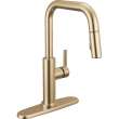 19868LF-CZ Nicoli 11.06-in x 10.75-in x 15.75-in Single-Handle Pull-Down Kitchen Faucet, Champagne Bronze